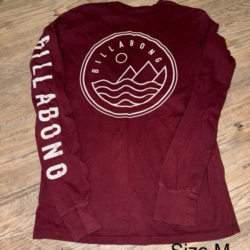 Billabong Maroon Long Sleeve Tee